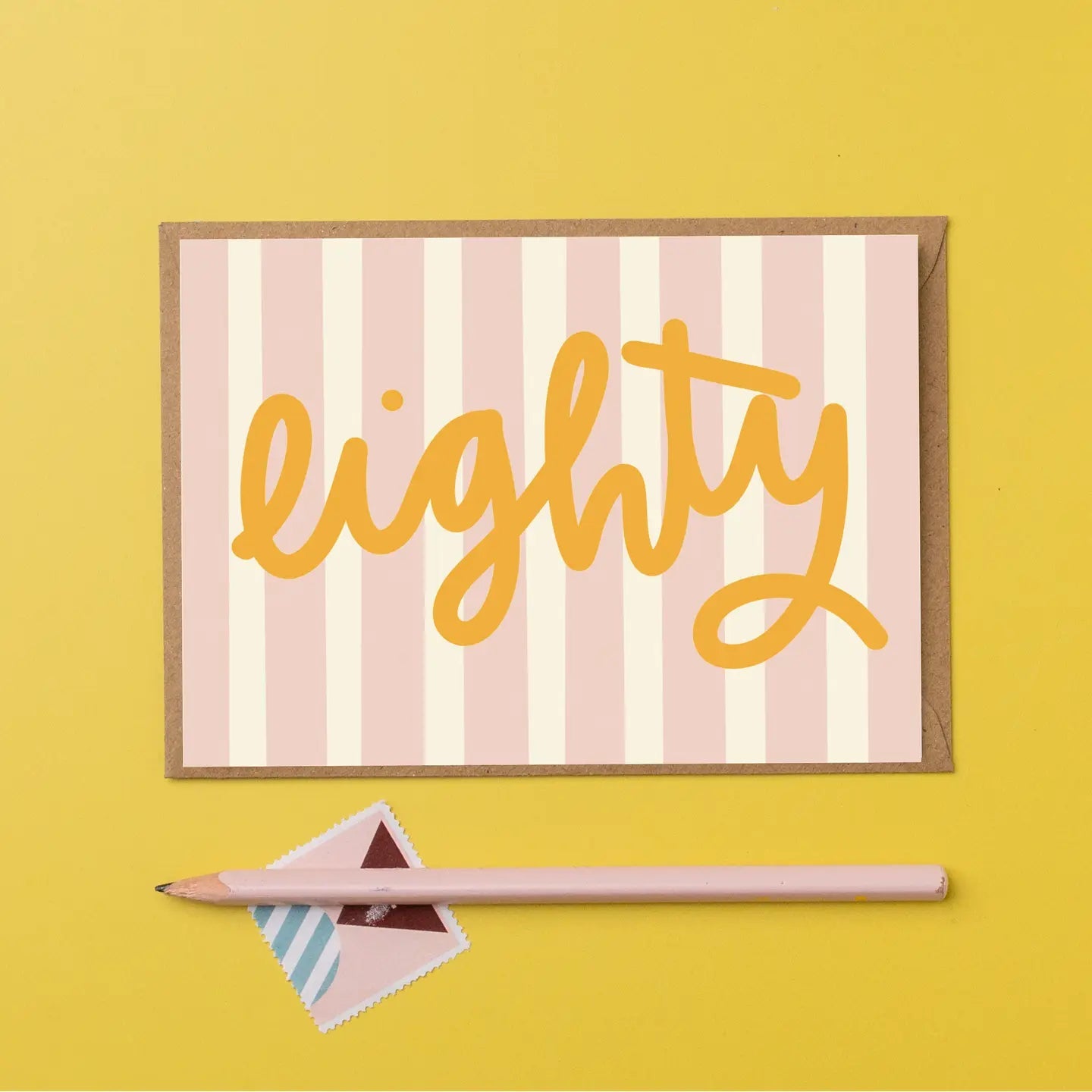 'Eighty' Stripes Card - Simply Rye