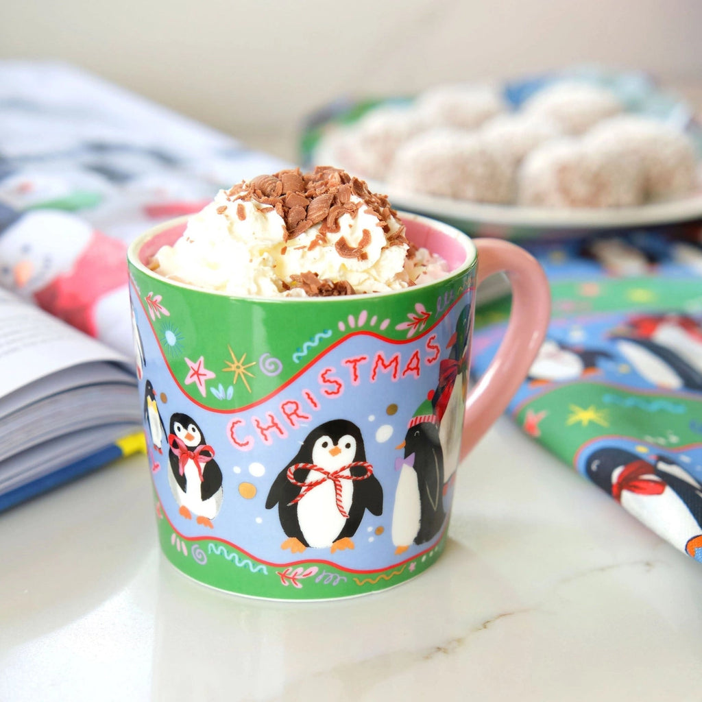 Eleanor Bowmer Cosy Penguins Christmas Mug - Simply Rye