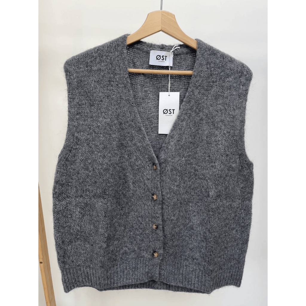 Erika Kid Mohair Vest - Dark Grey - Simply Rye