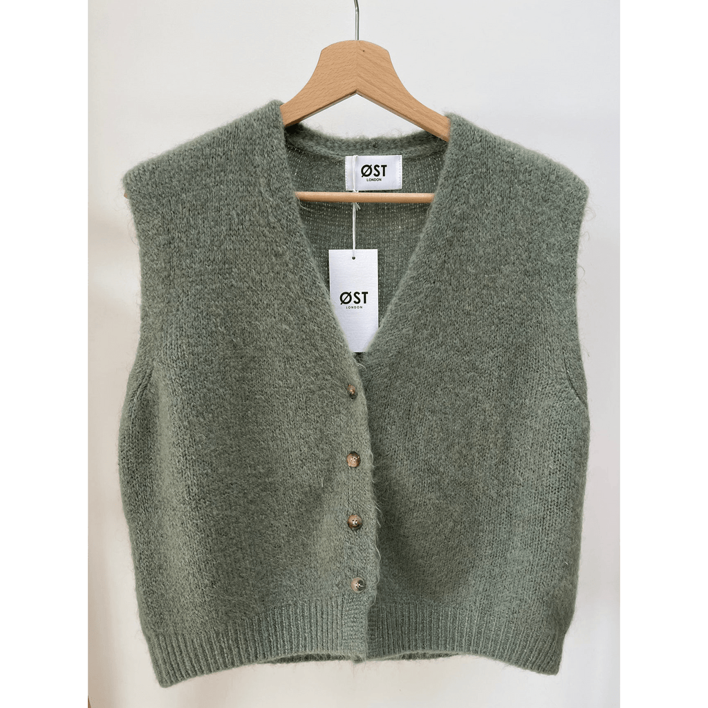 Erika Kid Mohair Vest - Leaf Green - Simply Rye