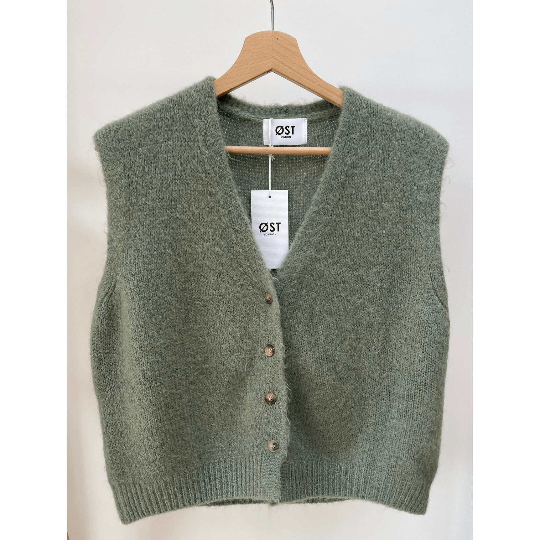 Erika Kid Mohair Vest - Leaf Green - Simply Rye
