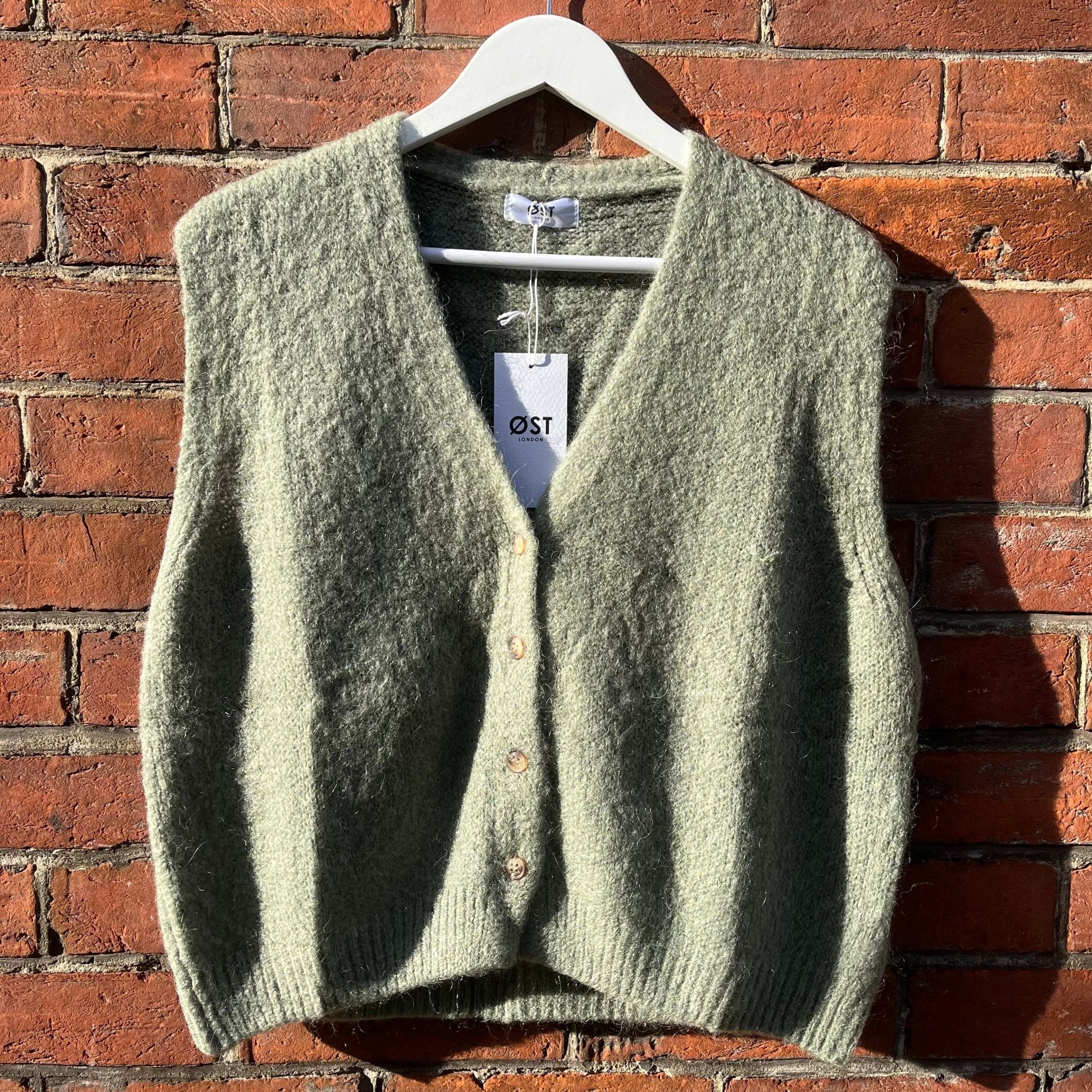 Erika Kid Mohair Vest - Leaf Green - Simply Rye