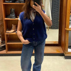 Erika Kid Mohair Vest - Navy - Simply Rye