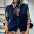 Erika Kid Mohair Vest - Navy - Simply Rye