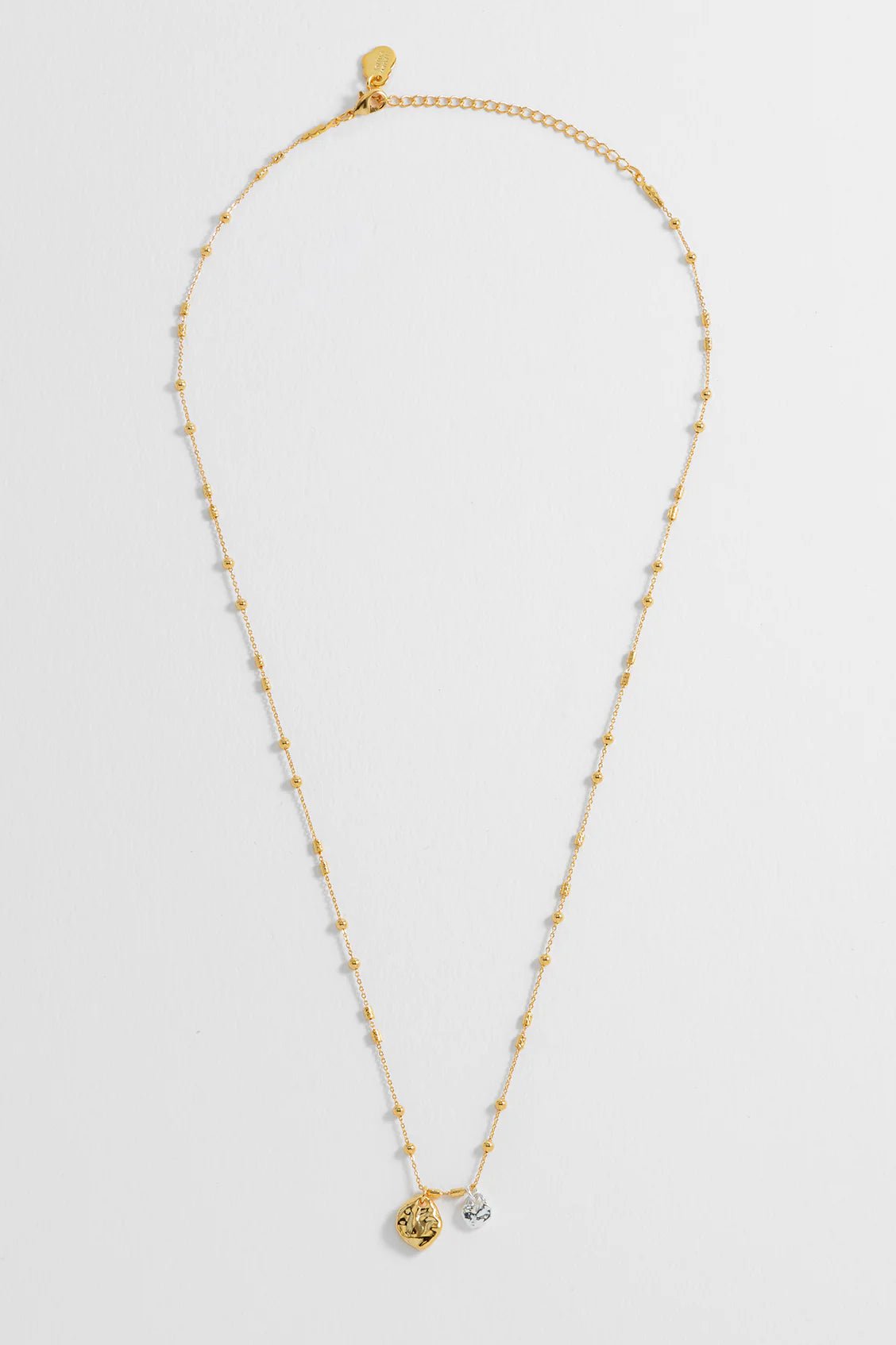 Estella Bartlett Beaded Chain and Molten Pebbles Necklace - Simply Rye