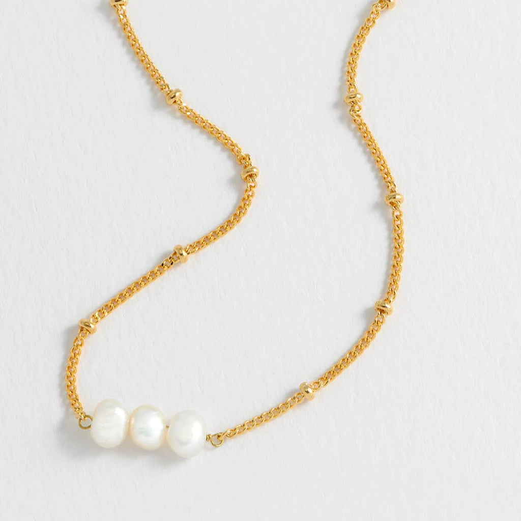 Estella Bartlett Beaded Pearl and Chain Necklace - Simply Rye