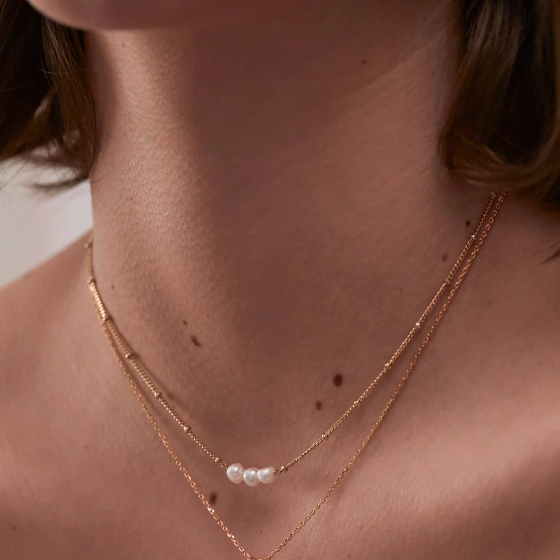 Estella Bartlett Beaded Pearl and Chain Necklace - Simply Rye