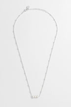 Estella Bartlett Beaded Pearl and Chain Necklace - Silver Plated - Simply Rye