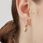 Estella Bartlett CZ Star Puffed Heart Hoop Earrings - Simply Rye