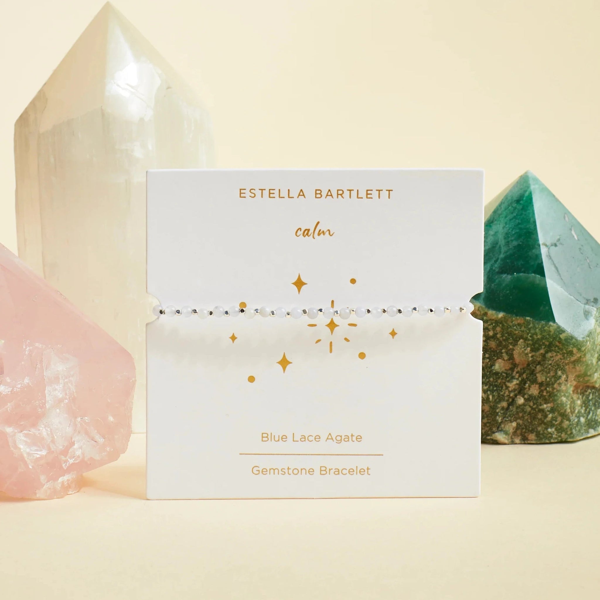Estella Bartlett Gemstone Bracelet - Silver/Blue Lace Agate - Simply Rye