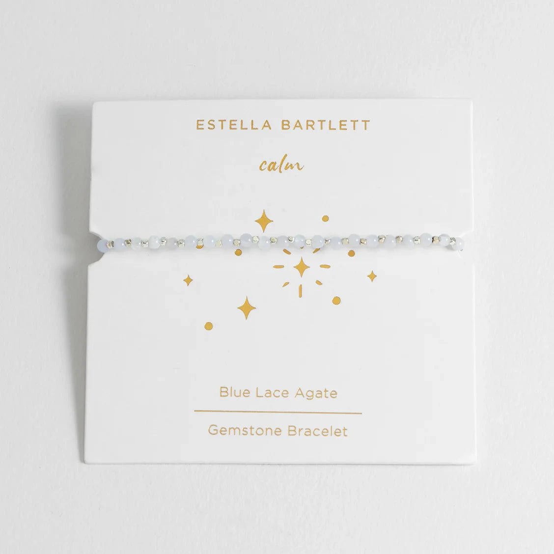 Estella Bartlett Gemstone Bracelet - Silver/Blue Lace Agate - Simply Rye