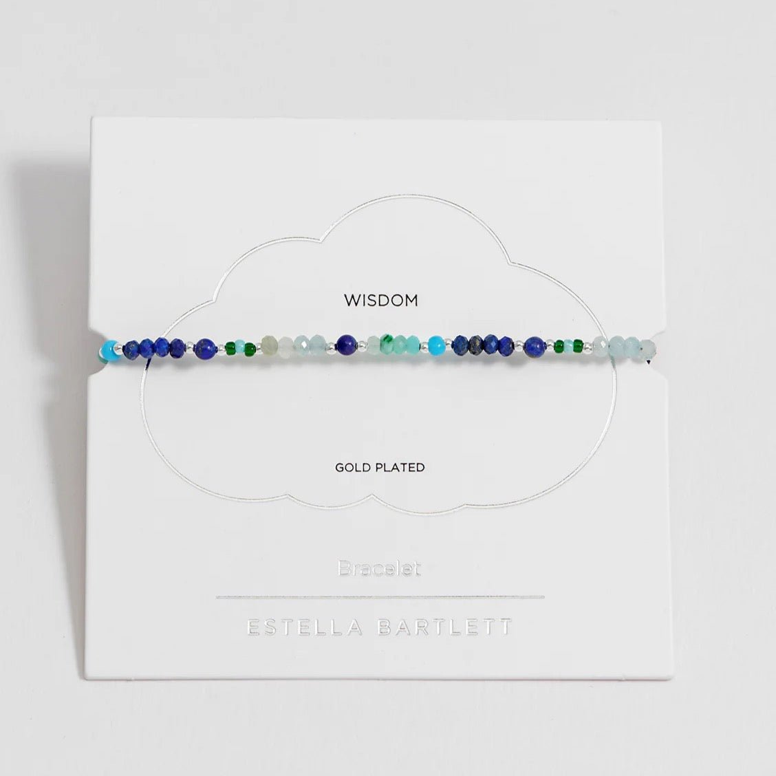 Estella Bartlett Mini Amelia Gemstone Bracelet - Lapis Lazuli/Aquamarine - Simply Rye