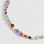 Estella Bartlett Mini Amelia Gemstone Bracelet - Red Agate/Amethyst - Simply Rye