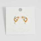 Estella Bartlett Pearl Drop and Twist Hoop Earrings - Gold - Simply Rye