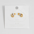 Estella Bartlett Plain & Twist Double Hoop Earrings - Gold - Simply Rye