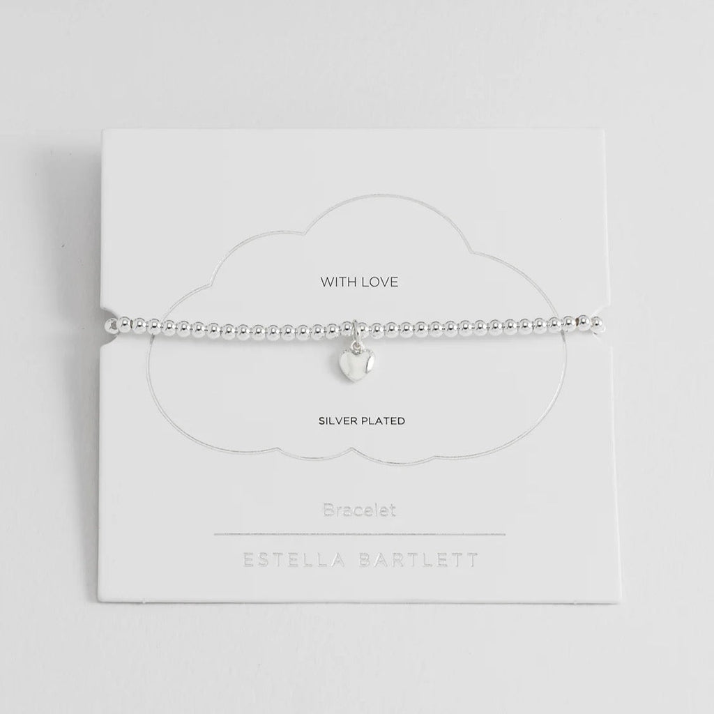 Estella Bartlett Sienna Beaded Heart Charm Bracelet - Simply Rye