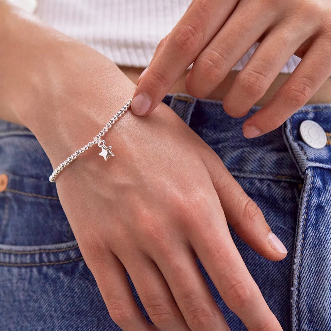 Estella Bartlett Sienna Beaded Star Charm Bracelet - Simply Rye