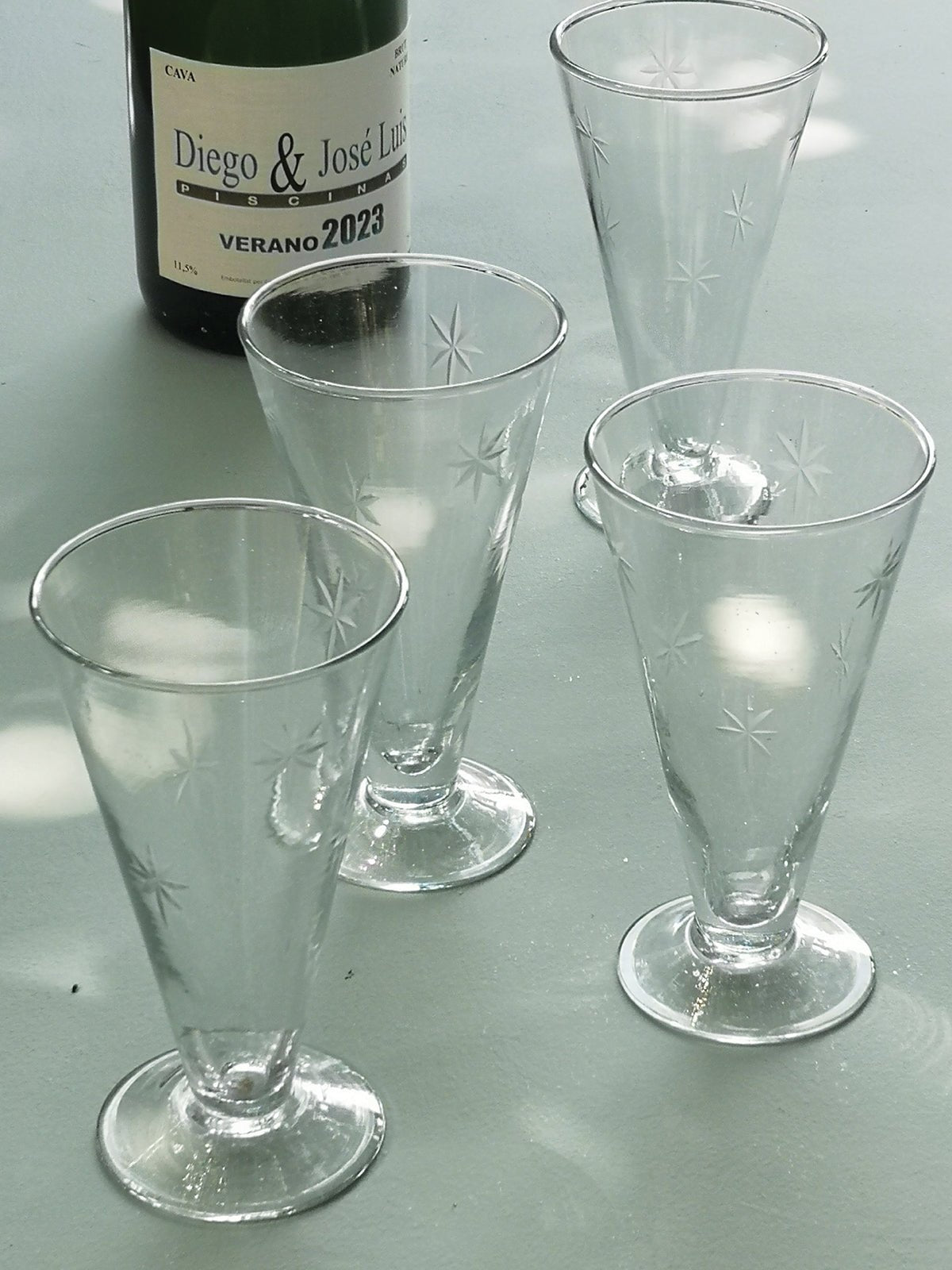 Etched Star Prosecco Glass - Simply Rye