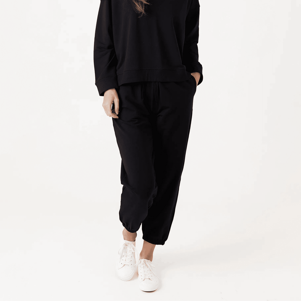Everyday Elasticated Cuff Joggers - Black - Simply Rye