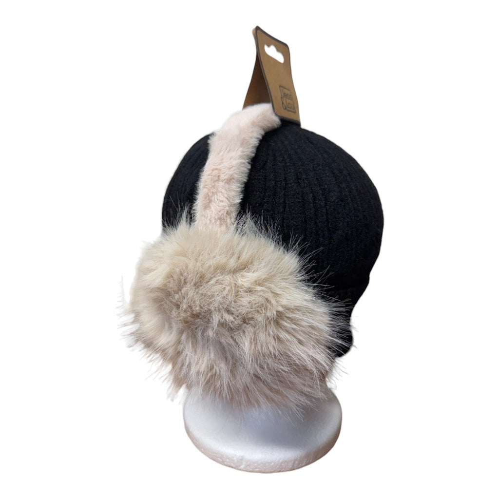 Faux Fur Earmuffs - Beige - Simply Rye