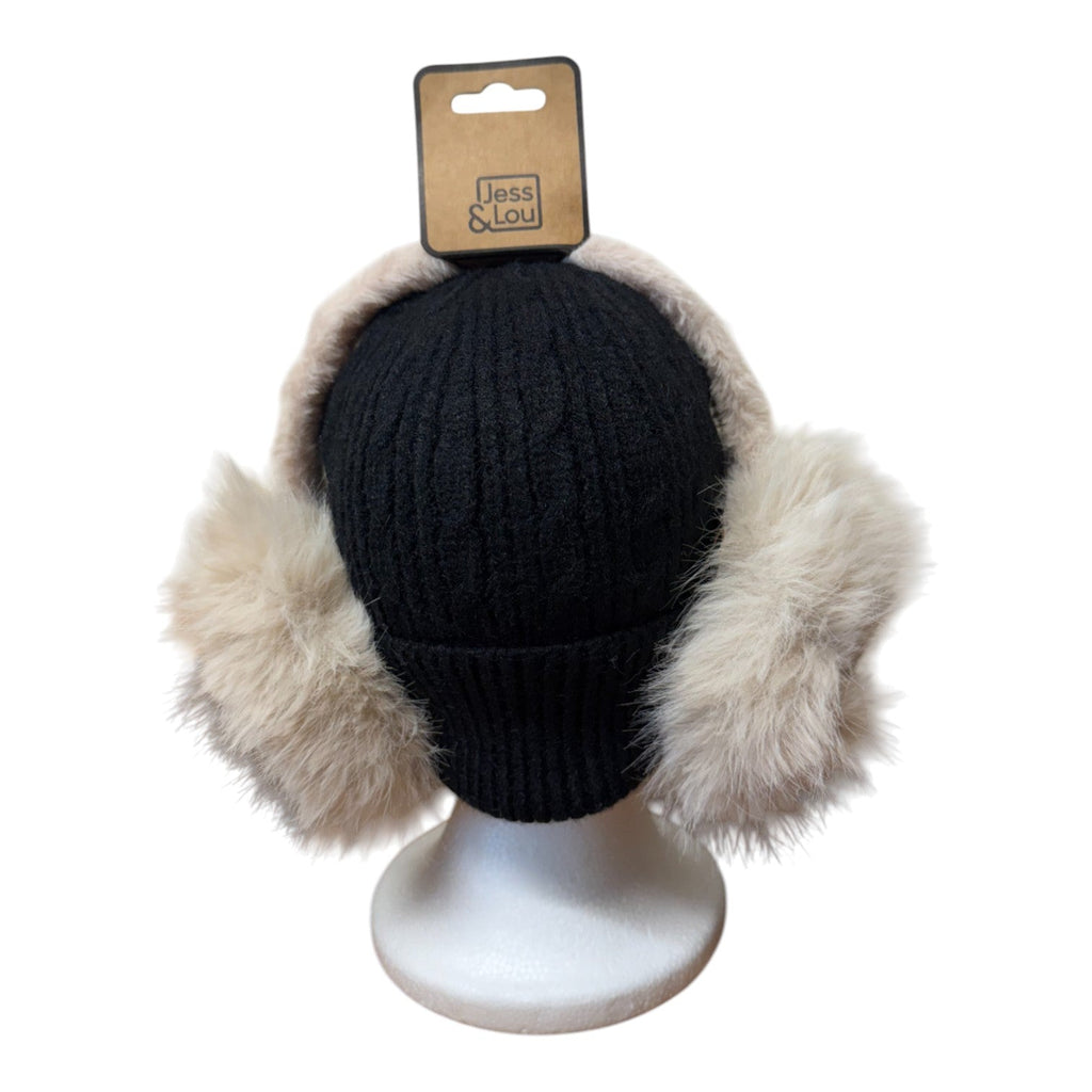 Faux Fur Earmuffs - Beige - Simply Rye