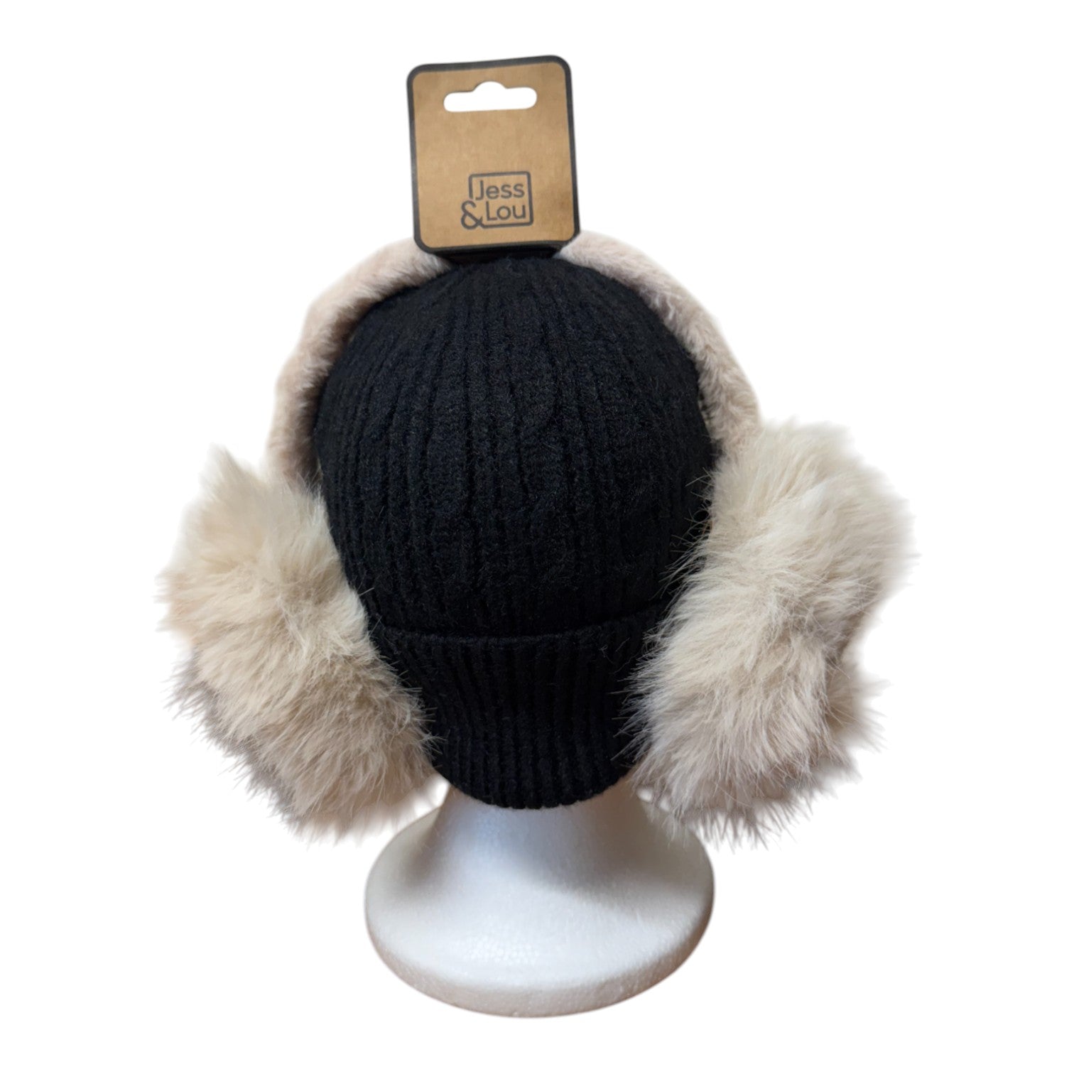 Faux Fur Earmuffs - Beige - Simply Rye
