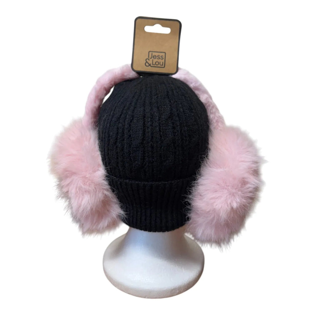 Faux Fur Earmuffs - Pink - Simply Rye