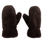 Faux Fur Mittens - Chocolate Brown - Simply Rye