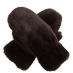Faux Fur Mittens - Chocolate Brown - Simply Rye