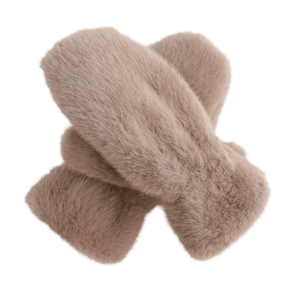 Faux Fur Mittens - Mushroom - Simply Rye