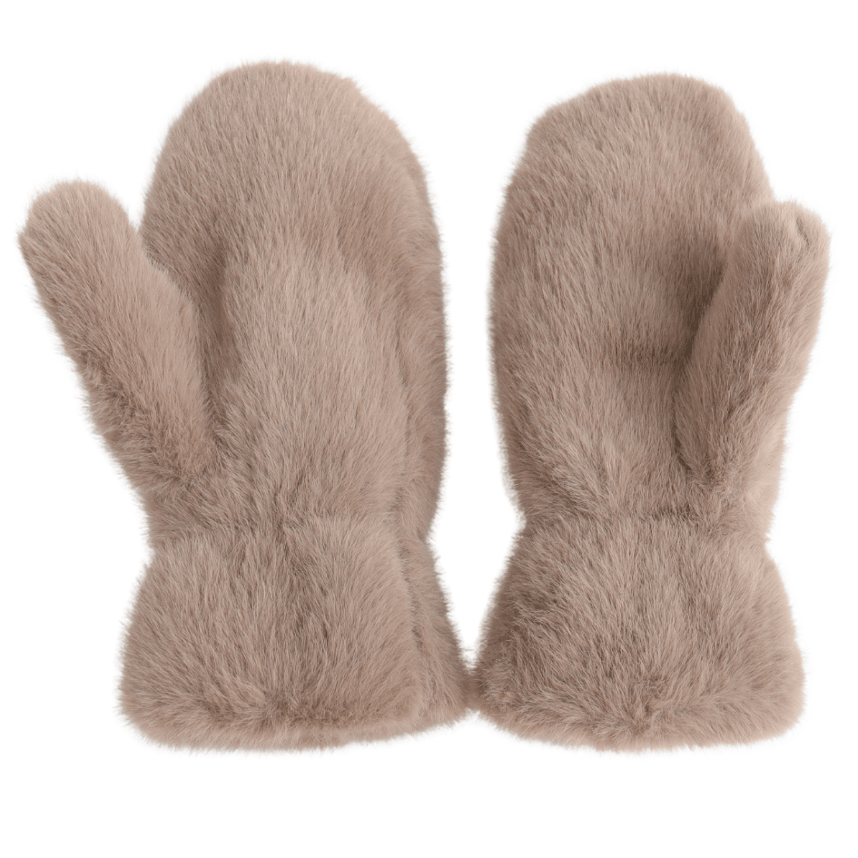 Faux Fur Mittens - Mushroom - Simply Rye