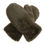 Faux Fur Mittens - Olive Green - Simply Rye