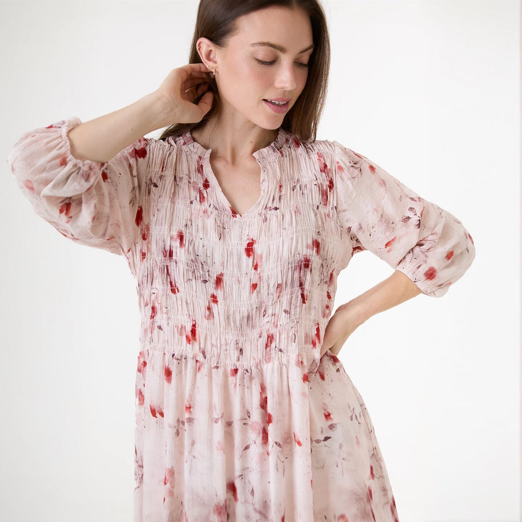 Floral Foliage Dress - Blush Pink - Simply Rye