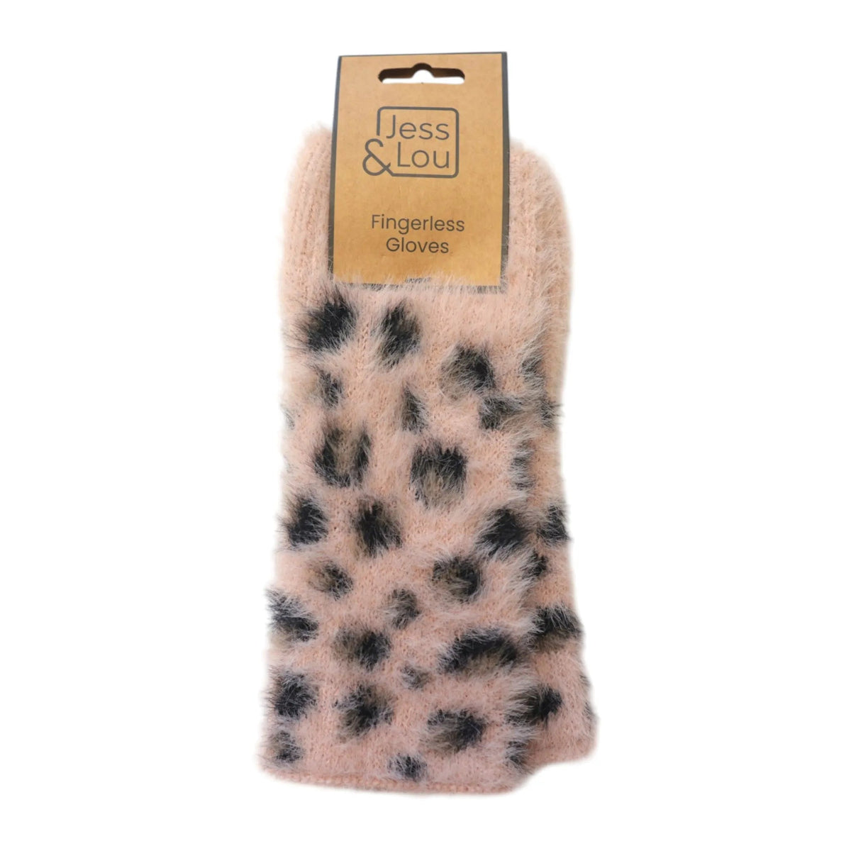 Fluffy Leopard Fingerless Gloves - Simply Rye