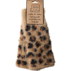 Fluffy Leopard Fingerless Gloves - Simply Rye