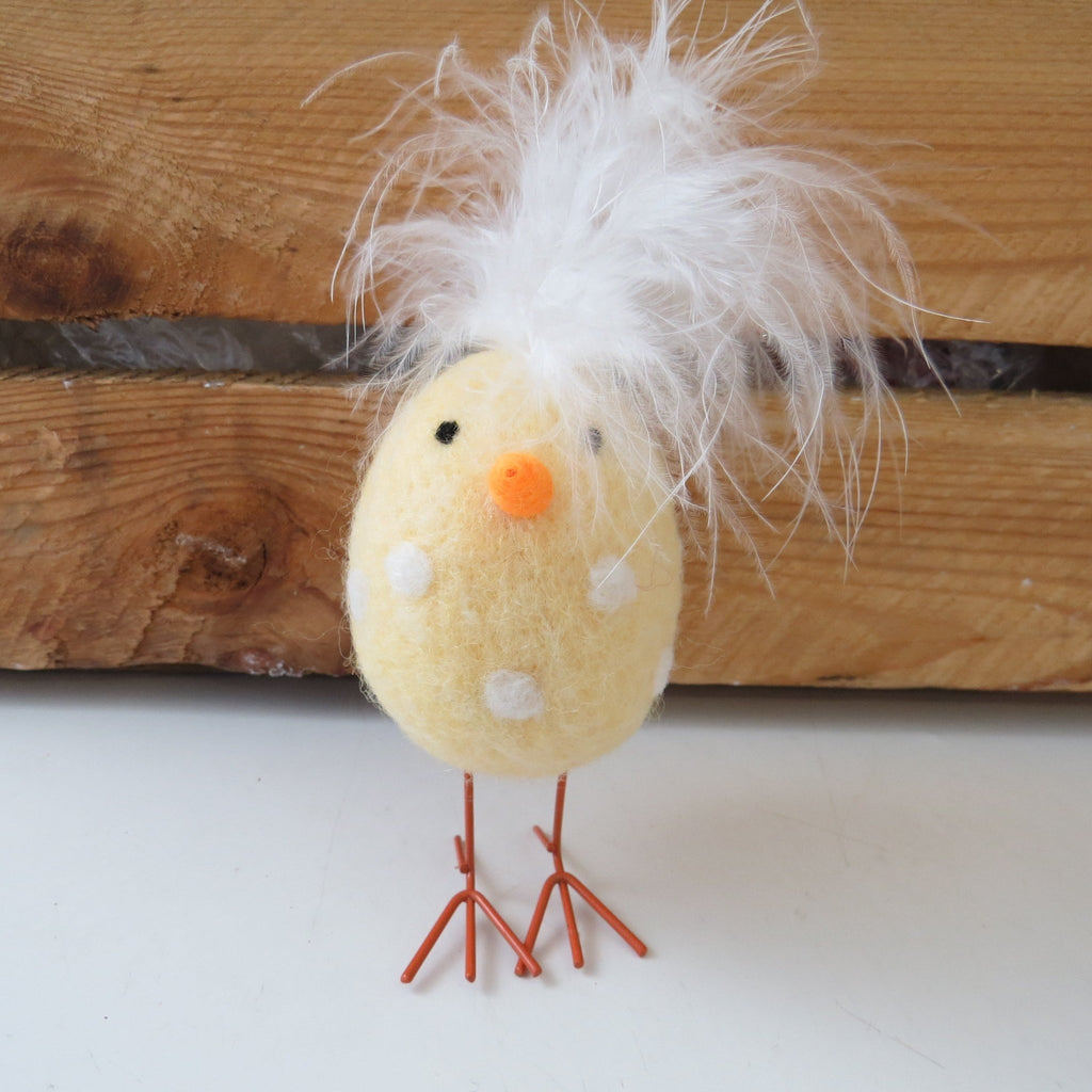 Fluffy Standing Chick Decoration - Simply Rye