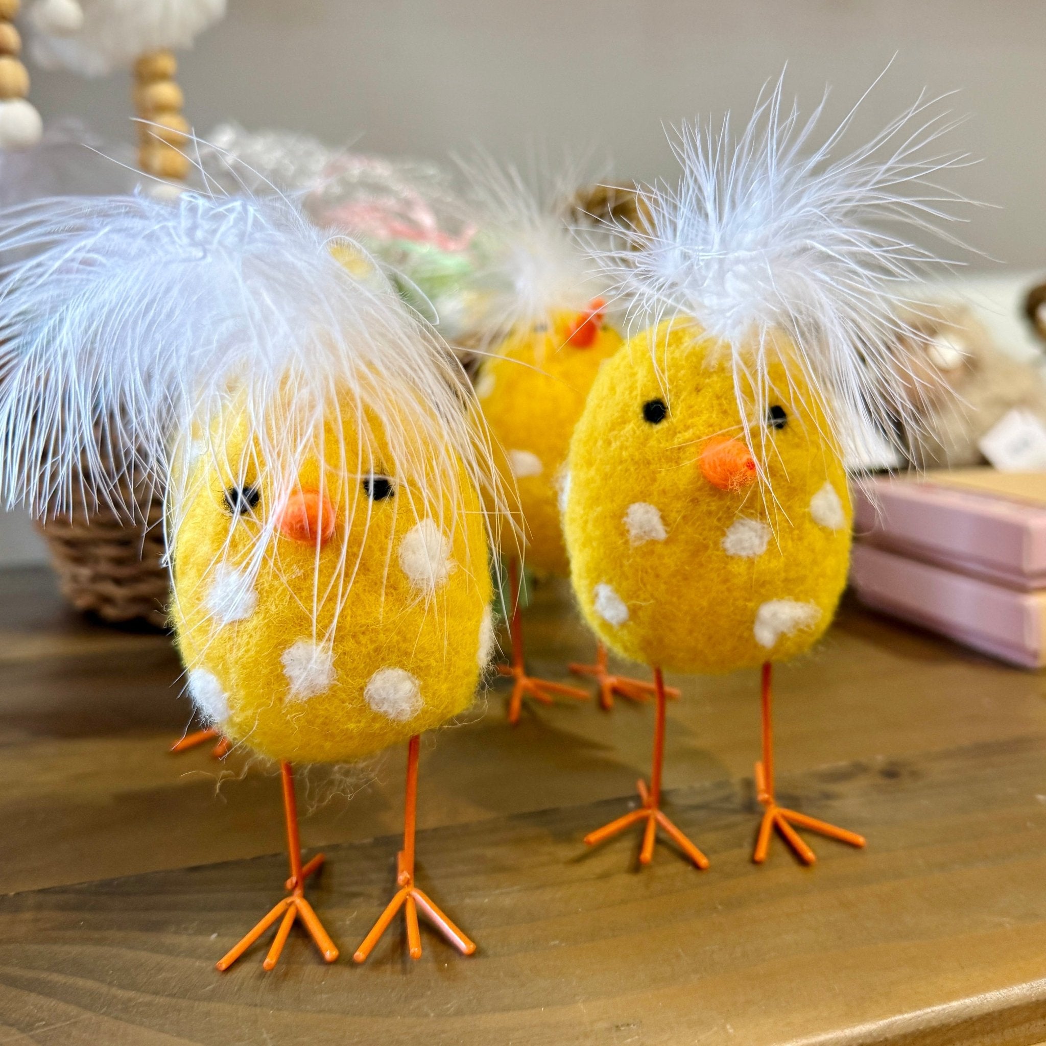Fluffy Standing Chick Decoration - Simply Rye
