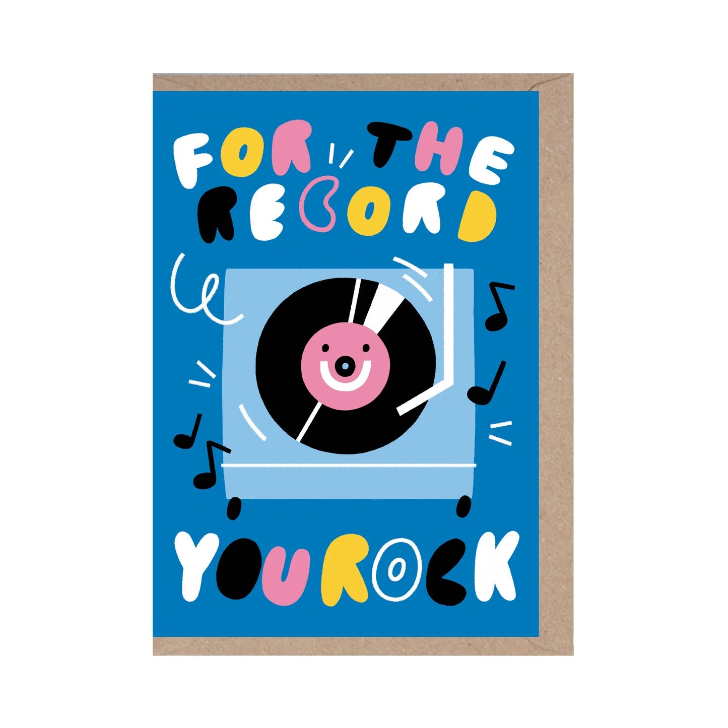 ‘For The Record, You Rock’ Card - Simply Rye