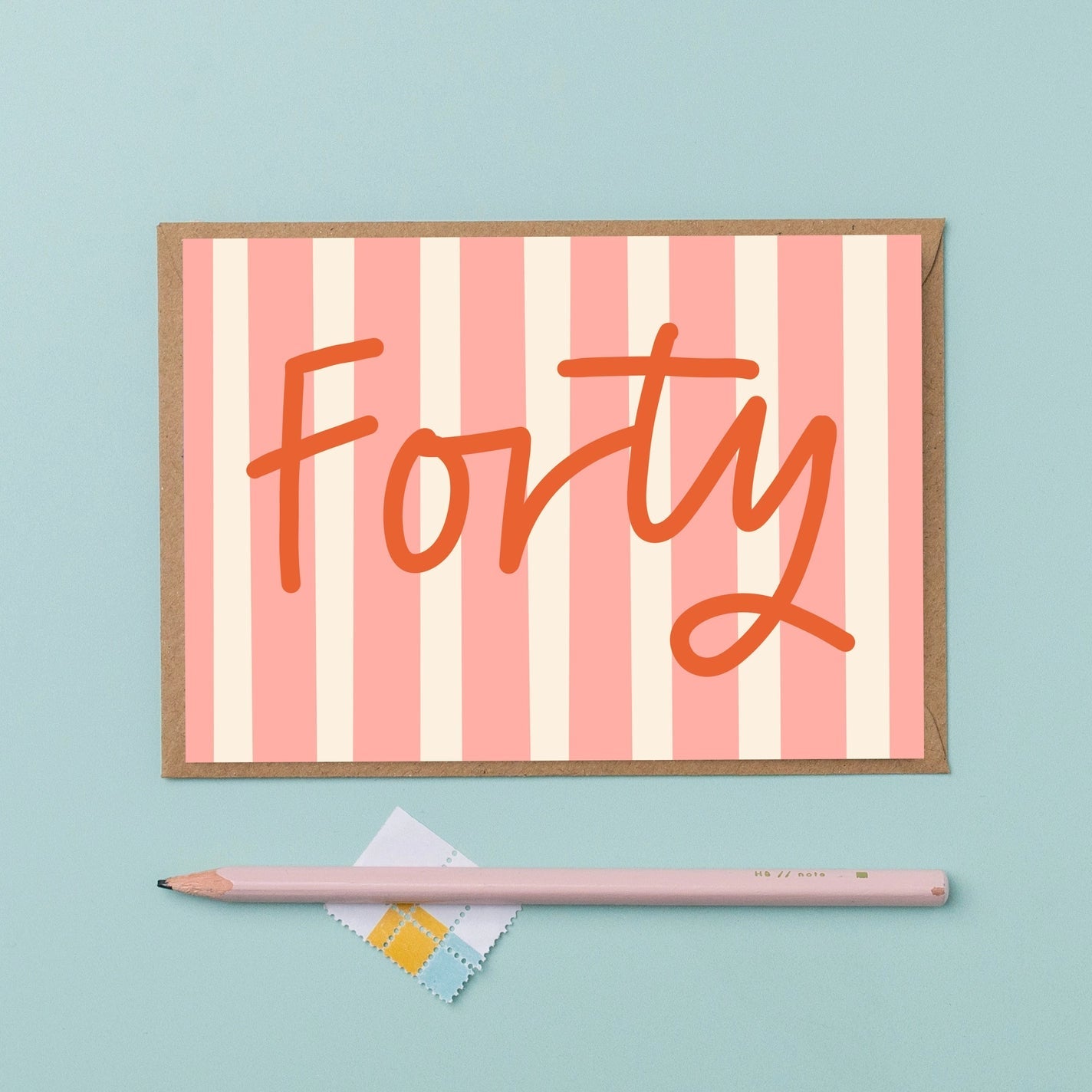 'Forty' Stripes Card - Simply Rye