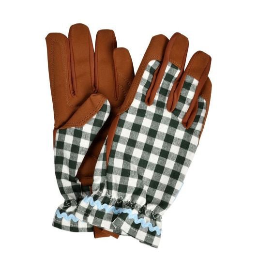 Gardening Gloves - Heritage Green Check - Simply Rye