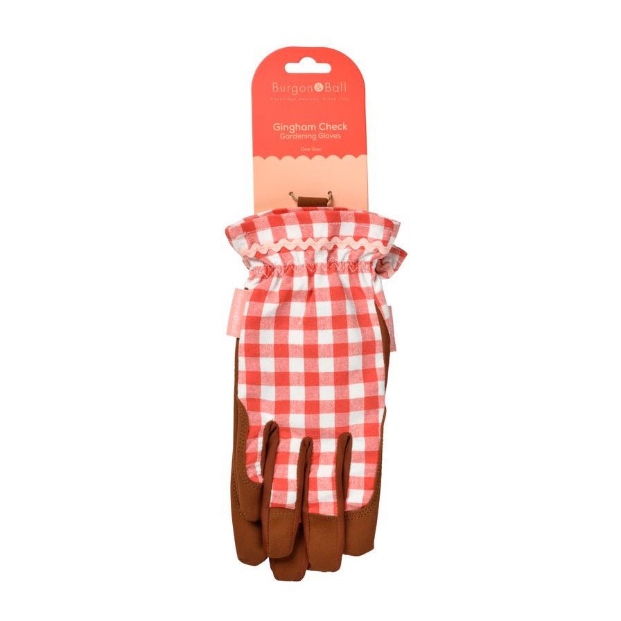 Gardening Gloves - Red Check - Simply Rye