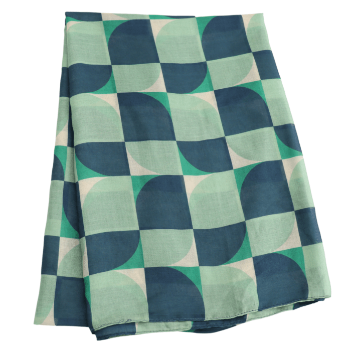 Geo Curves Lightweight Scarf - Simply Rye