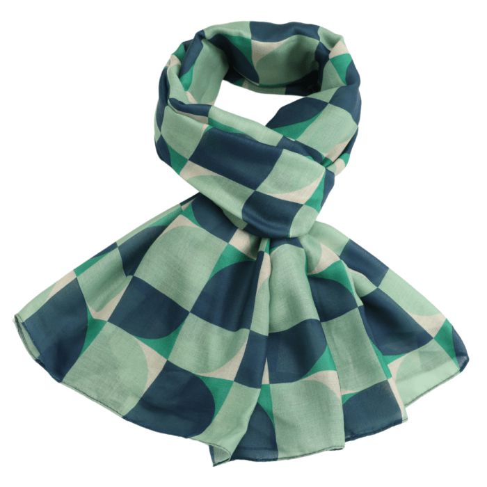 Geo Curves Lightweight Scarf - Simply Rye