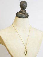Gold Plated Leaf Pendant Necklace - Simply Rye