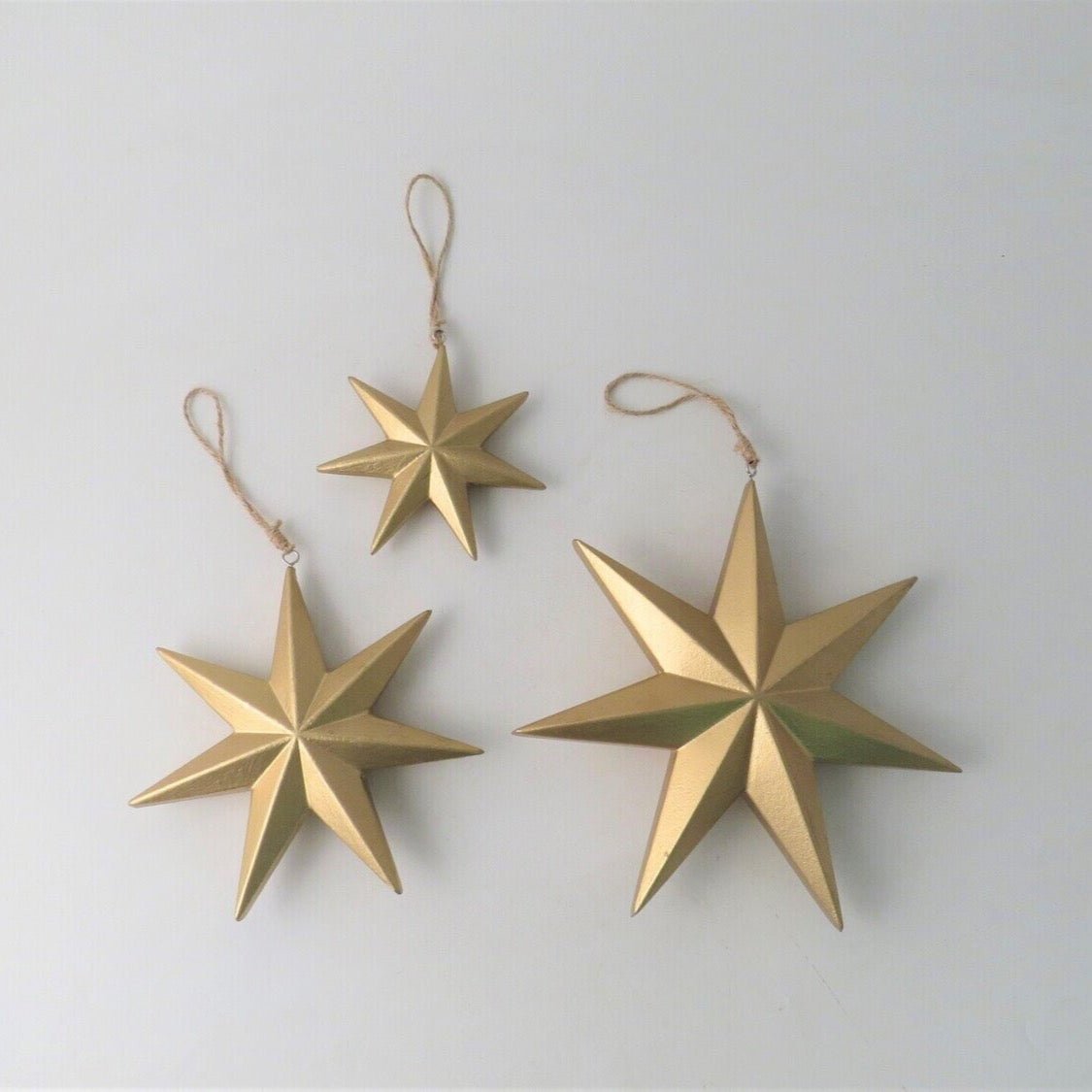 Gold Wooden Star Decorations - Simply Rye