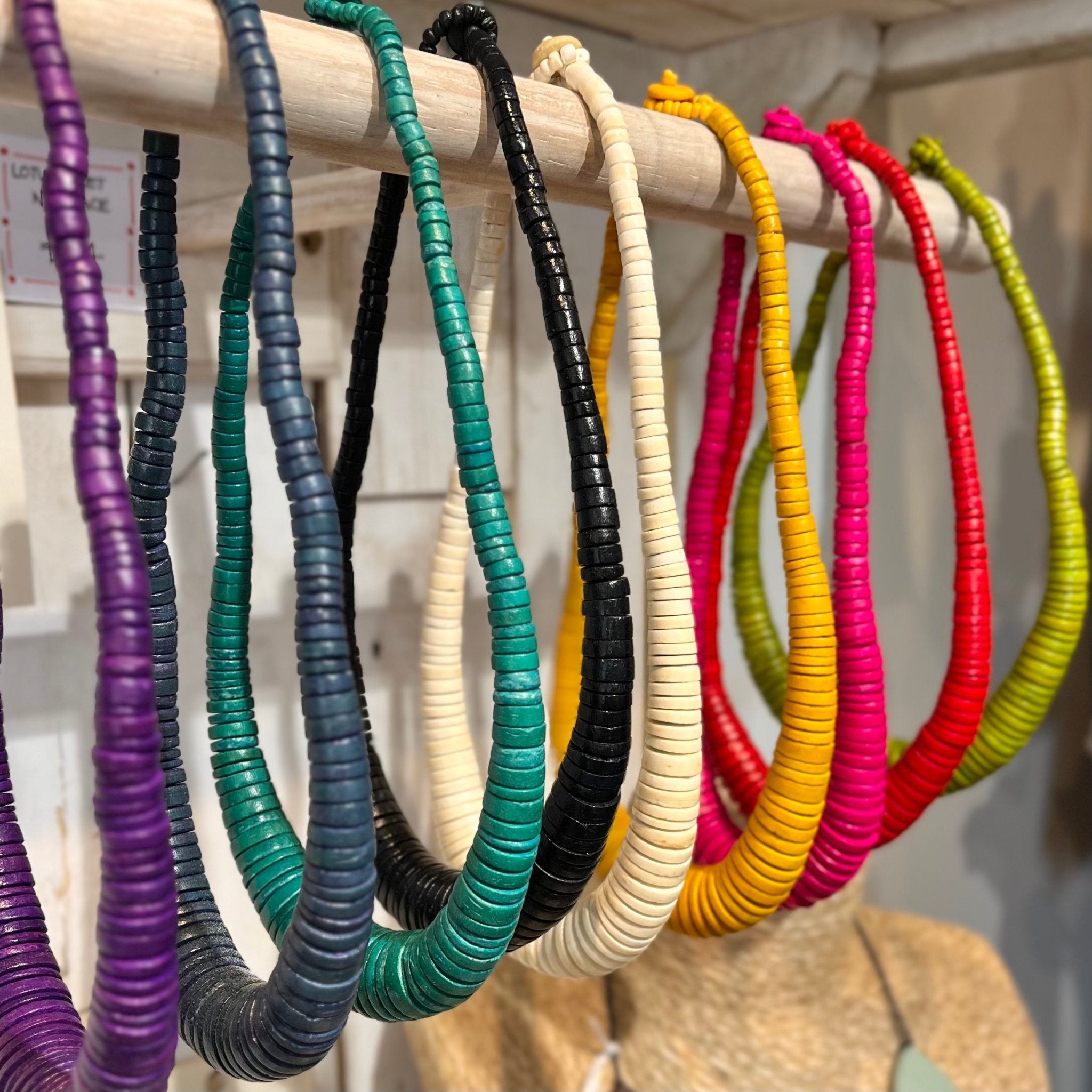 Graduated Coco Disc Necklace - Various - Simply Rye