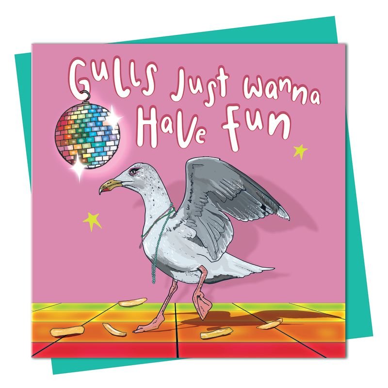‘Gulls Just Wanna Have Fun’ Card - Simply Rye