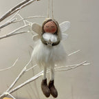 Hanging Fluffy Angel Decoration - Simply Rye
