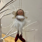Hanging Fluffy Angel Decoration - Simply Rye
