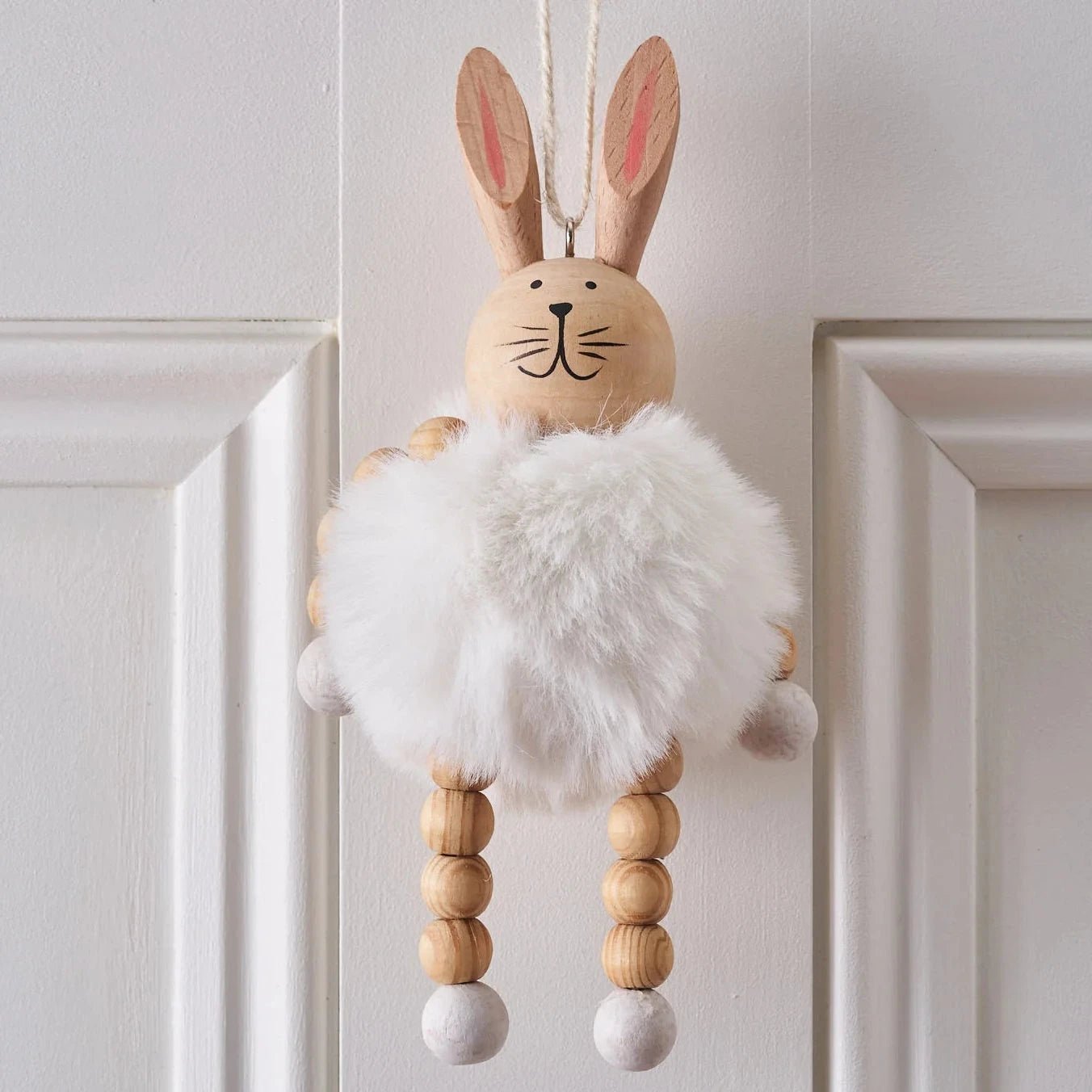 Hanging Pompom Bunny Decoration - Simply Rye